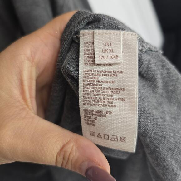 Free People We The Free Tunic Top Cotton Linen Blend Gray Size L - Picture 4 of 8